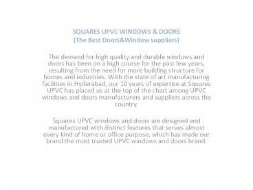 upvc sliding door dealers | upvc windows manufacturers in hyderabad | upvc windows
