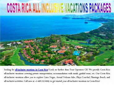 All Inclusive Vacations