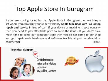 Apple Authorized Mac Book Service Providers List In Gurugram