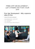 FREE APP DEVELOPMENT - LET OTHERS PAY FOR YOUR APP PowerPoint PPT Presentation