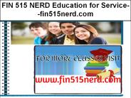 FIN 515 NERD Education for Service--fin515nerd.com