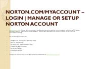 NORTON.COM/SETUP MANAGE  ACTIVATE YOUR NORTON