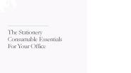 The Stationery Consumable Essentials For Your Office | LabTek