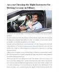 Are you Choosing the Right Instructor for Driving Lessons in Tilbury PowerPoint PPT Presentation