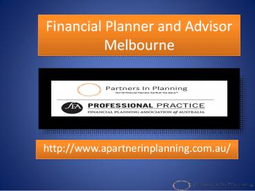 Financial Advisor Melbourne