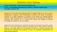 Statistics tutor Sydney