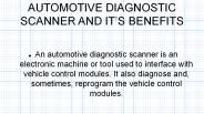 Benefits Of Diagnostic Scan Tool