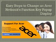 Easy steps to change an acer netbook's function key popup display