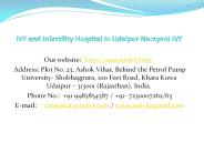 IVF and Infertility Hospital in Udaipur Narayani IVF