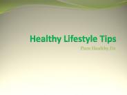 Healthy Lifestyle Tips