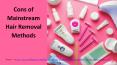 Cons of mainstream hair removal methods PowerPoint PPT Presentation