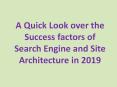 A Quick Look over the Success factors of Search Engine and Site Architecture in 2019 PowerPoint PPT Presentation