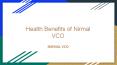 Health Benefits of Nirmal VCO PowerPoint PPT Presentation
