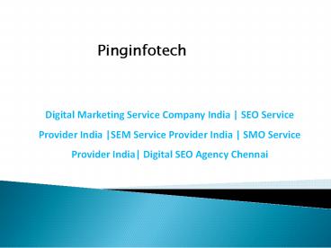 Digital Marketing Service Company India | SMO Service Provider India