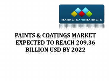 Paints & coatings Market