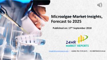 Microalgae Market Insights, Forecast to 2025