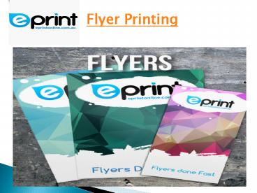 Flyer Printing Brisbane