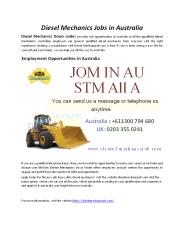 Job opportunities in Australia
