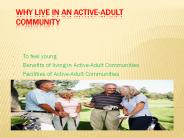 Why Live in an Active-Adult Community