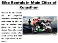 Bike Rentals in Main Cities of Rajasthan PowerPoint PPT Presentation