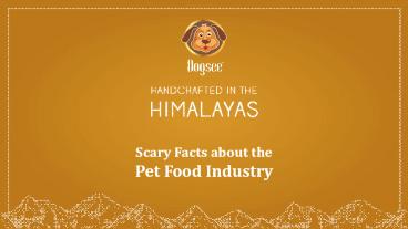 Scary Facts about the Pet Food Industry