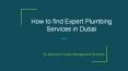 Professional Plumbing Services in Dubai | Maxicare PowerPoint PPT Presentation