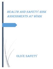 Health And Safety: Risk Assessments At Work