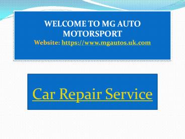 Car Repair Service in Ripley