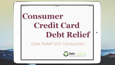 Consumer Credit Card Debt Relief