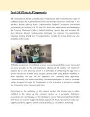 Best IVF Clinics in Vijayawada