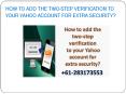 How to add the two-step verification to your Yahoo Account for extra security? PowerPoint PPT Presentation
