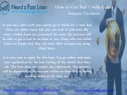 How to Get Bad Credit Loans Instant Decision