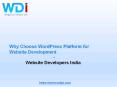 Why choose WordPress Platform for Website Development PowerPoint PPT Presentation
