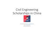 Civil Engineering Scholarships in China