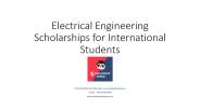 Electrical Engineering Scholarships for International Students