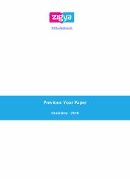 2018 JEE Chemistry Solved paper