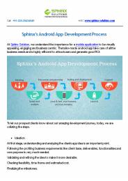 Sphinx’s Android App Development Process