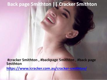 Backpage Smithton || Cracker Smithton