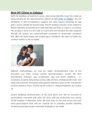 Best IVF Clinics in Udaipur