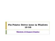 Fix Printer Driver Error Windows 10 OS