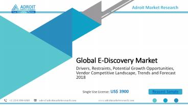 Global E-Discovery Market Research Report 2018-2025