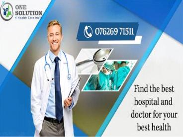 Medical Tourism Companies In India | One Solution 4 Health Care India