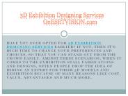 3D Exhibition Designing Servicess