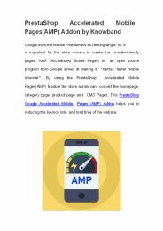 PrestaShop Accelerated Mobile Pages Addon by Knowband