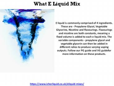 What E Liquid Mix