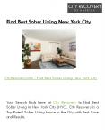 Find Best Sober Living New York City PowerPoint PPT Presentation