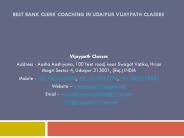 Best Bank Clerk Coaching in Udaipur Vijaypath Classes