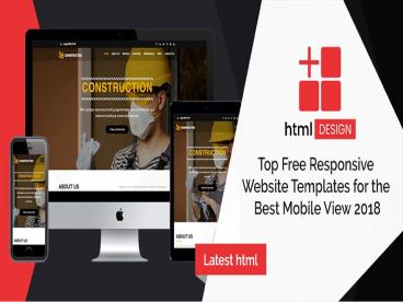 Top Free Responsive Website Templates for the Best Mobile View 2018