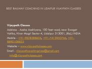 Best Railway Coaching in Udaipur Vijaypath Classes