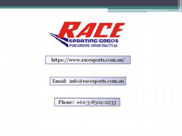 Noteworthy Athletic Goods Manufacturer | Race Sports